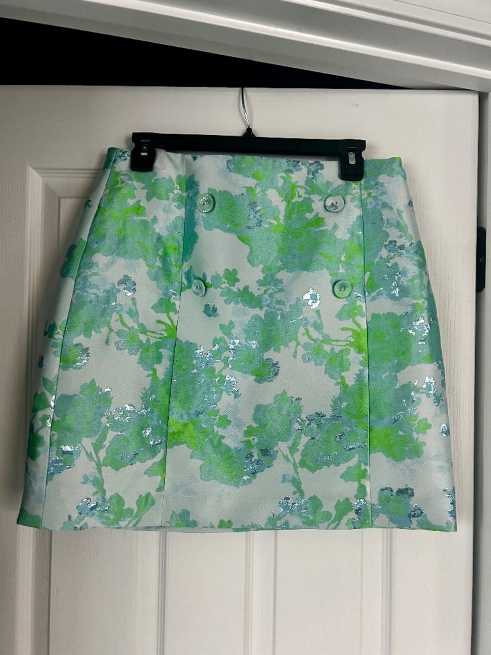 Abbey Glass Jessica Skirt Green Abstract Size Medium NWT